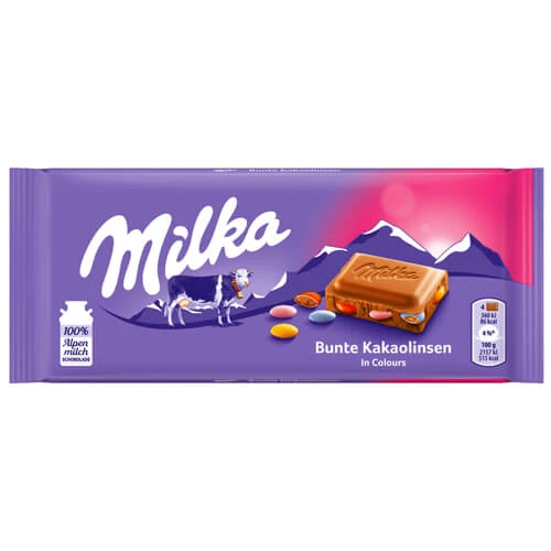 Σοκολάτα Γάλακτος Cacao Lenses MILKA 100gr