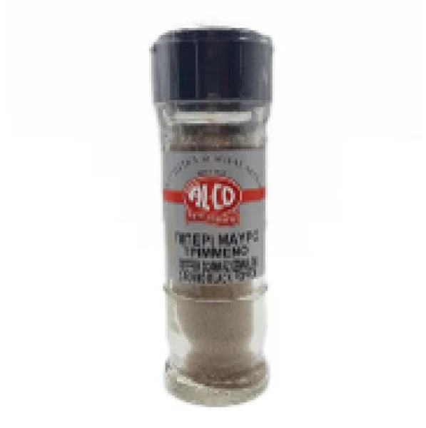 Πιπέρι Μαύρο Τριμμένο σε Γυάλινο Βάζο ALCO 40gr (8x40gr)