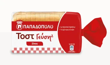 Ψωμί Τοστ Γεύση 2 Σίτου ΠΑΠΑΔΟΠΟΥΛΟΥ 325gr
