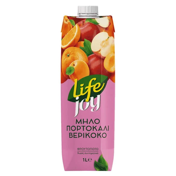 Χυμός Μήλο-Πορτοκάλι-Βερύκοκο LIFE 1lt