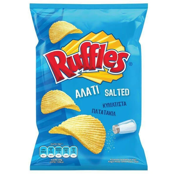 Τσιπς με Αλάτι RUFFLES 100gr
