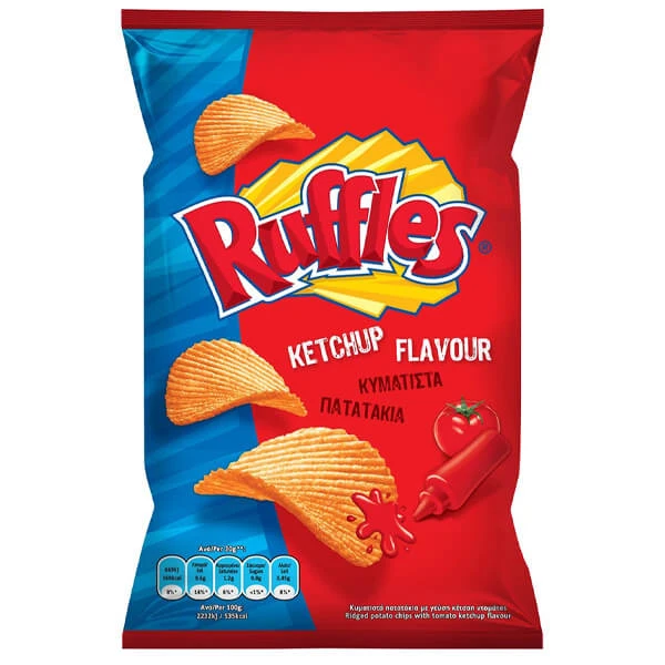 Τσιπς με Γεύση Ketchup RUFFLES 95gr