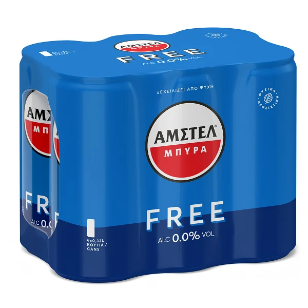 Μπύρα Free Κουτί AMSTEL 330ml (6x330ml)