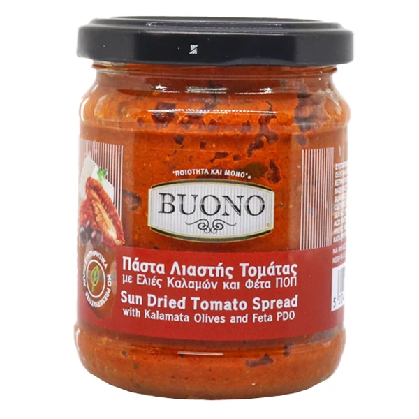 Πάστα Λιαστής Ντομάτας με Φέτα Π.Ο.Π & Ελιά BUONO 200gr