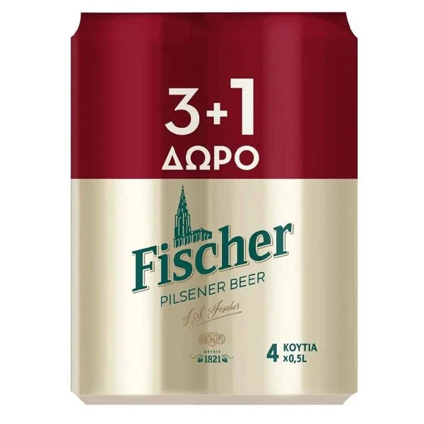 Μπύρα Κουτί FISCHER 500ml (3+1 Δώρο)