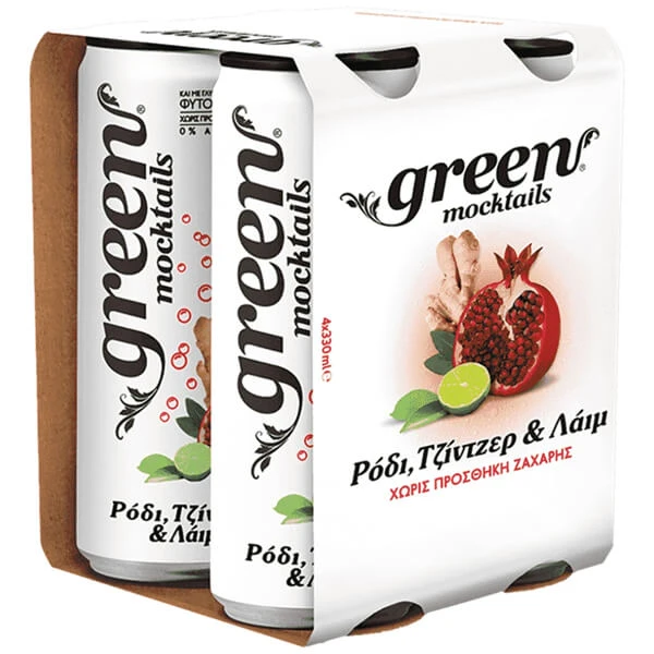 Mocktail Ρόδι Τζίντζερ Lime GREEN COLA 330ml (4x330ml)