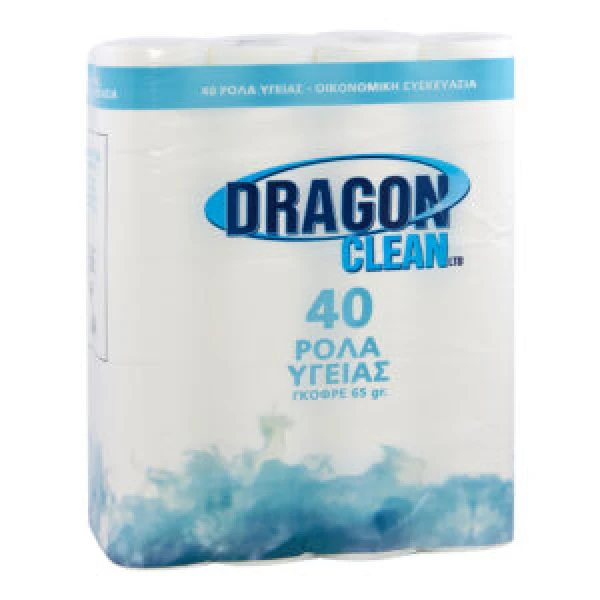 Χαρτί Υγείας Γκοφρέ 65gr DRAGON CLEAN 19.4m 40τμχ