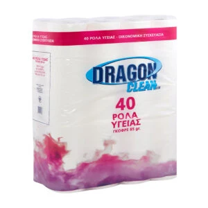 Χαρτί Υγείας Γκοφρέ 85gr DRAGON CLEAN 23.1m 40τμχ