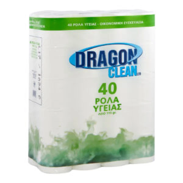 Χαρτί Υγείας Λείο 32,1m DRAGON CLEAN 115gr (40x115gr)