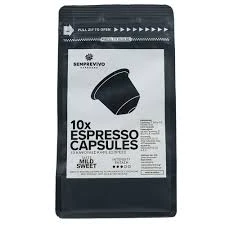 Εσπρέσσο σε Κάψουλες SEMPREVIVO 10τμχ (10x5,5gr)