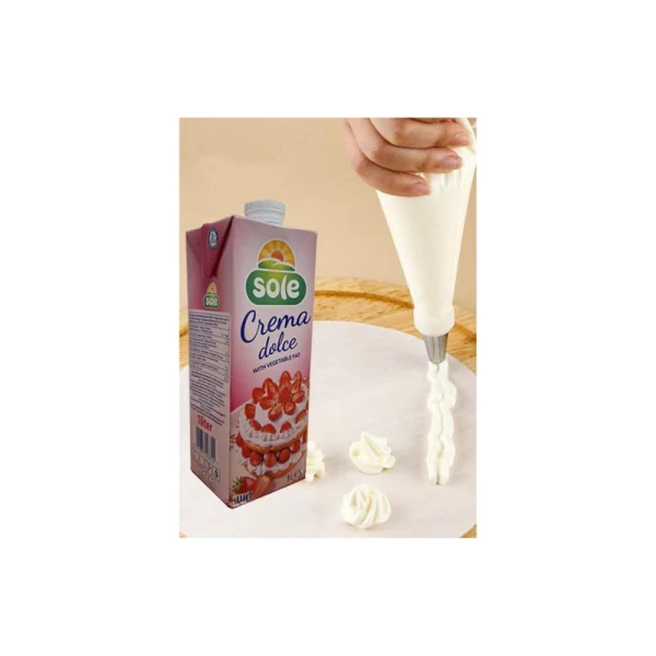 Κρέμα Γάλακτος Ζαχαροπλαστικής 26% λιπαρά SOLE 1lt