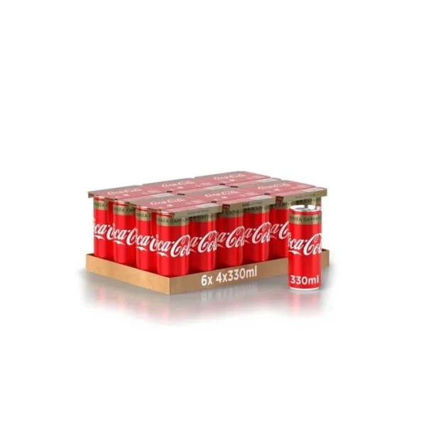 Αναψυκτικό Cola Zero Χωρίς Καφεΐνη COCA COLA 330ml (24x330ml)