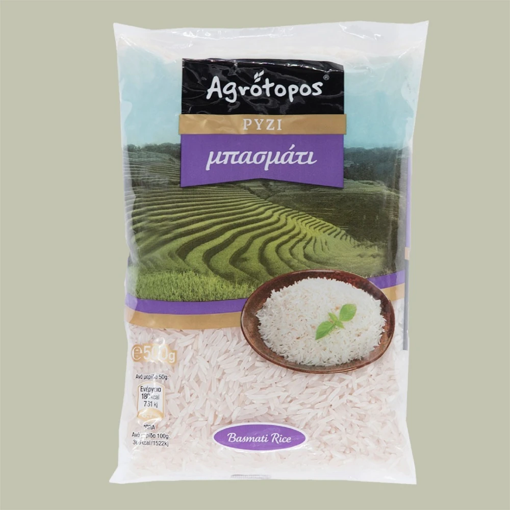 Ρύζι Μπασμάτι (Basmati) AGROTOPOS 500gr