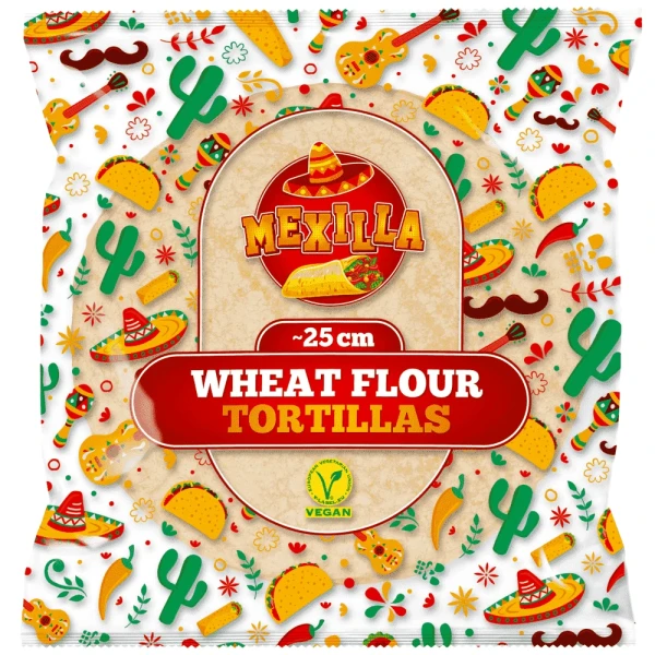 Τορτίγια Σίτου 25cm MEXILLA 60gr (18x60gr)