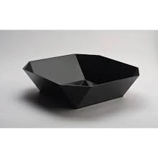 Μπωλ Οκτάπλευρο Μαύρο με Καπάκι 1000ml DK GROUP 100τμχ