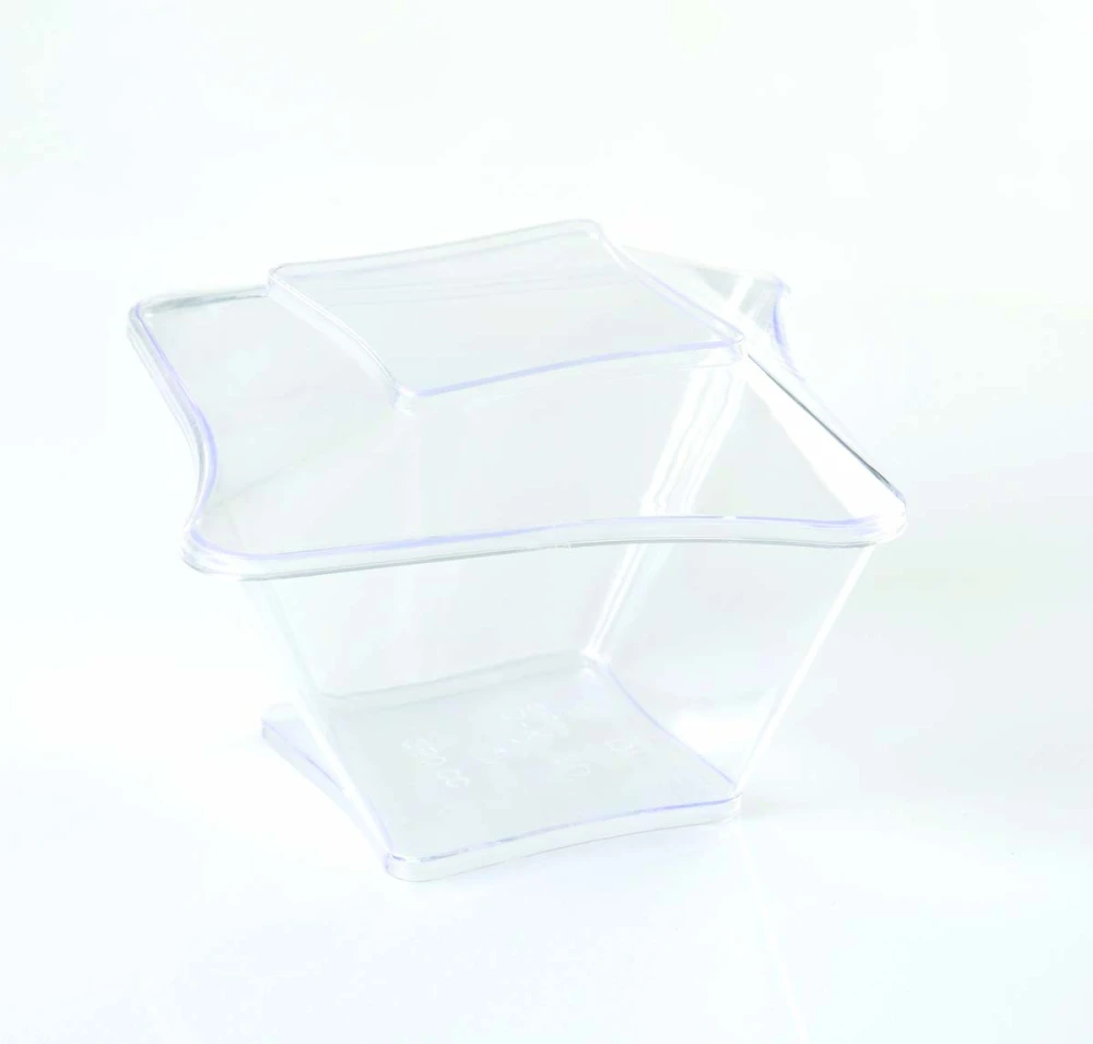 Μπωλ Τετράπλευρο Κυματιστό Διάφανο (Σετ με καπάκι ) DK GROUP 10τμχ