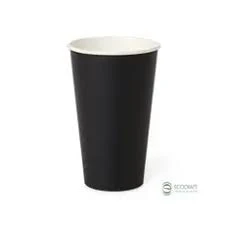 Ποτήρι Χάρτινο Μονότοιχο Μαύρο 8oz 50τμχ