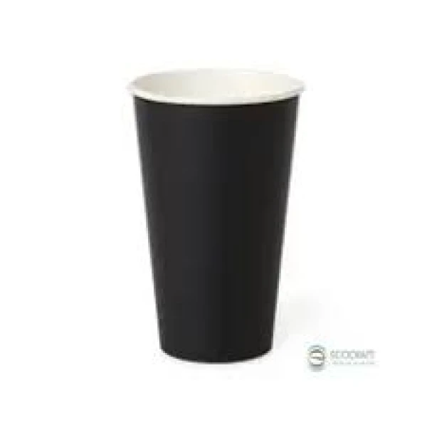 Ποτήρι Χάρτινο Μονότοιχο Μαύρο 8oz 50τμχ