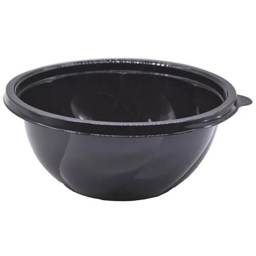 Μπωλ μιας χρήσης για Σαλάτα Μαύρο PET 1050ml 50τμχ