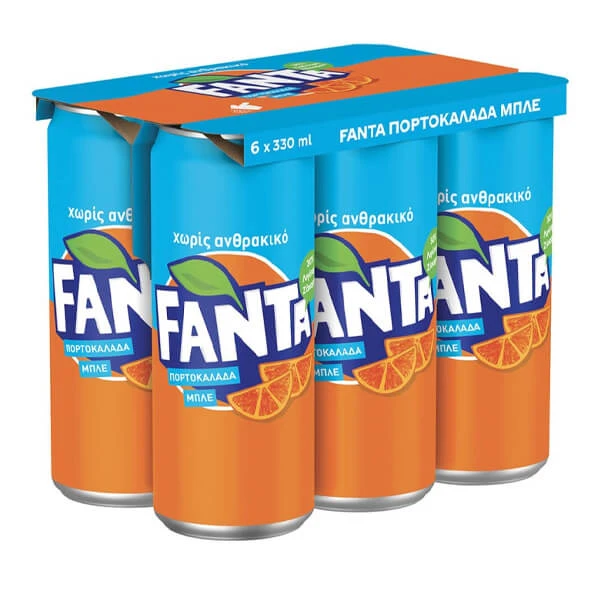 Αναψυκτικό Πορτοκαλάδα Μπλε FANTA 330ml (6x330ml)