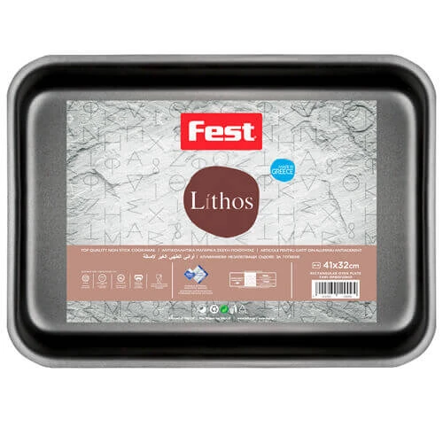 Ταψί Αντικολλητικό Ορθογώνιο Lithos (41x32cm) FEST 1τμχ