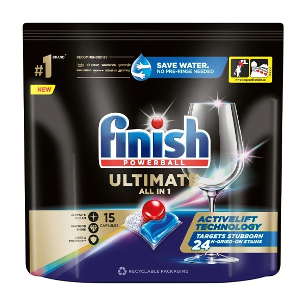 Ταμπλέτες Πλυντηρίου Πιάτων Ultimate FINISH 15τμχ