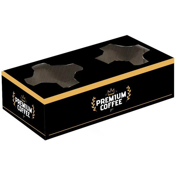 Ποτηροθήκη 2 Θέσεων Coffee PREMIUM GOLD 50τμχ