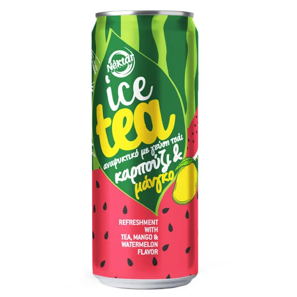 Κρύο Τσάι χωρίς Ζάχαρη Καρπούζι & Μάνγκο ΝΕΚΤΑΡ 330ml (5+1 ΔΩΡΟ)