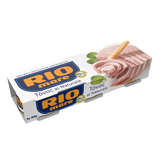 Τόνος Σε Νερό Natural RIO MARE 80gr (3x80gr)