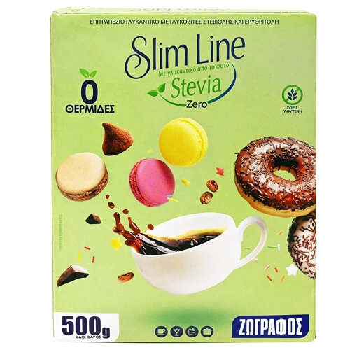 Γλυκαντικό Stevia Slim Line Zero ΖΩΓΡΑΦΟΣ 500gr