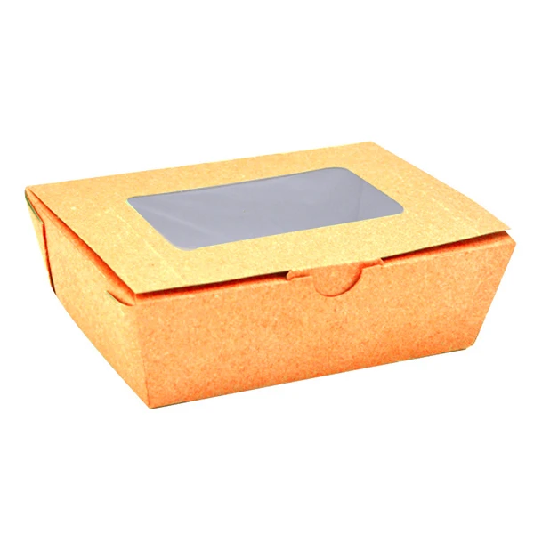 Κουτιά Αρτοποιείου Large με Παράθυρο Kraft 20,4x14,2x6cm 34τμχ