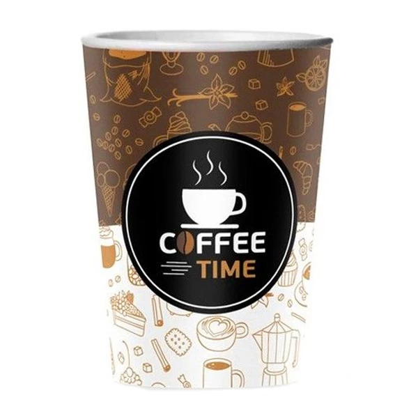 Ποτήρι Χάρτινο 16oz Single Wall COFFEE TIME 50τμχ