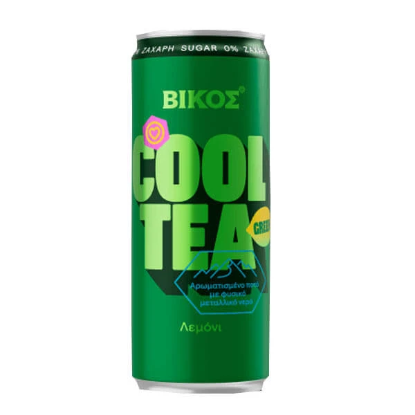 Κρύο Τσάι Πράσινο με Λεμόνι χωρίς Ζάχαρη Cool Tea Zero ΒΙΚΟΣ 330ml