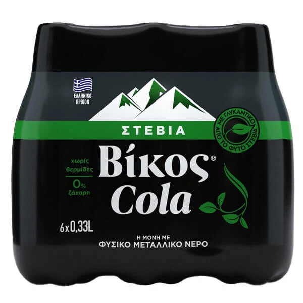 Αναψυκτικό Cola Stevia ΒΙΚΟΣ 330ml (6x330ml)