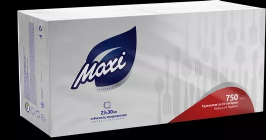 Χαρτοπετσέτα Λευκή Σκληρή 1Φ (3204200) MAXI 750τμχ
