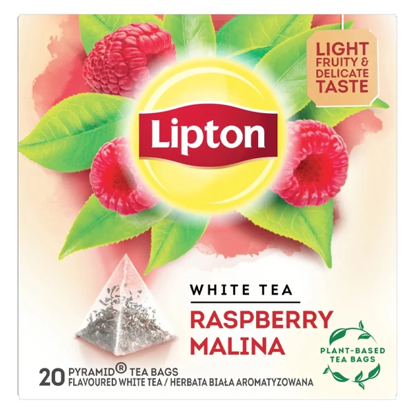Τσάι Λευκό με Γεύση Rasberry LIPTON 20τμχ (20x1,5gr)