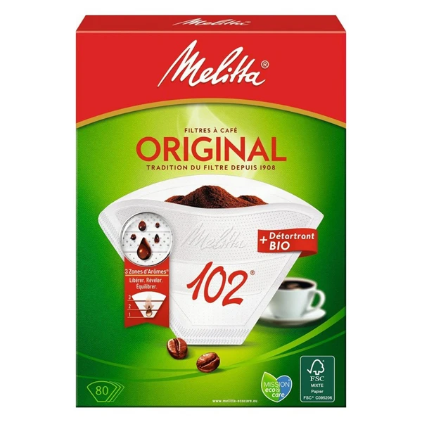 Χάρτινα Φίλτρα Καφέ 102 VIT MELITTA 80τμχ