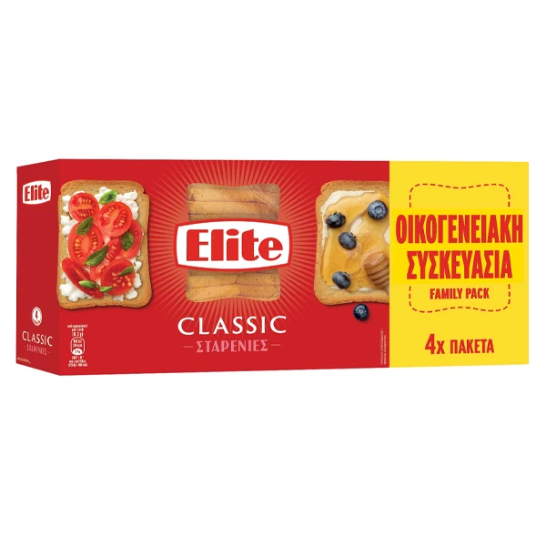 Φρυγανιές Σταρένιες ELITE 125gr (4x125gr)