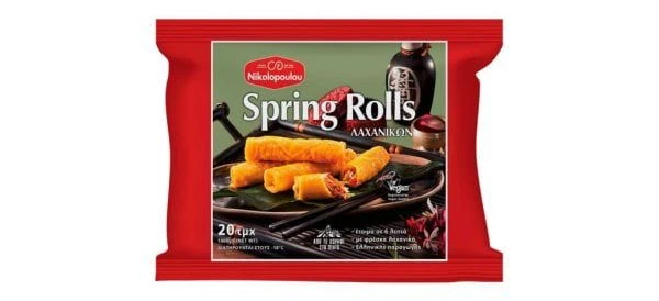 Spring Rolls Λαχανικών Κατεψυγμένα  NIKOLOPOULOU 900gr