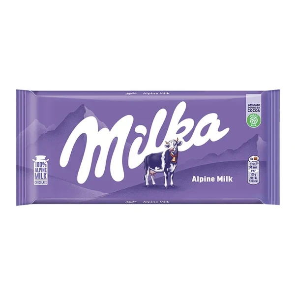 Σοκολάτα με Γάλα Alpine MILKA 90gr