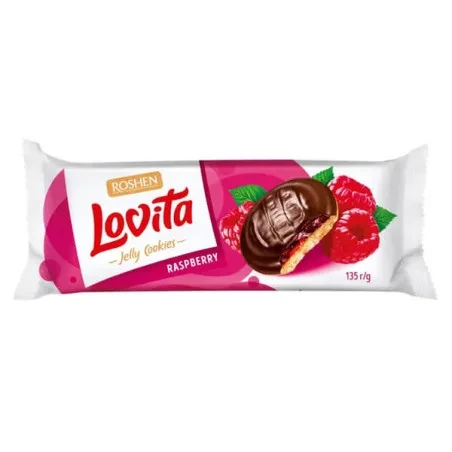 Μπισκότα Lovita με Gel Βατόμουρο ROSHEN 135gr