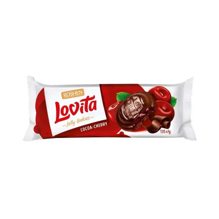 Μπισκότα Lovita με Gel Κεράσι ROSHEN 135gr