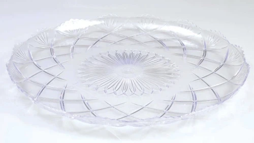 Δίσκος Βαθύς Σκαλιστός Διάφανος 25cm DK GROUP 1kg