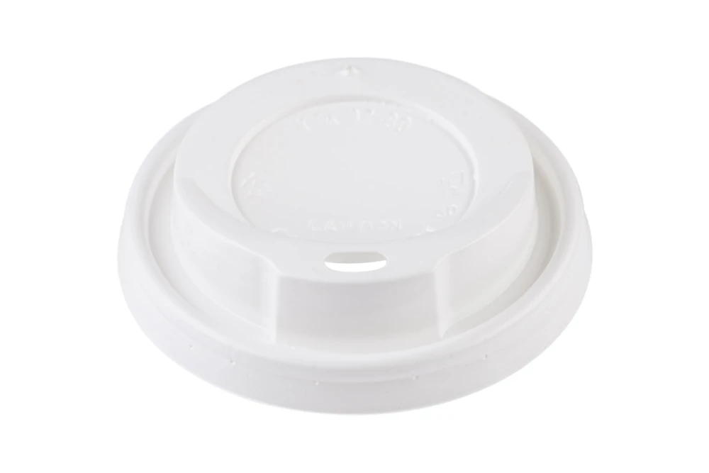 Καπάκι Πλαστικό Λευκό Πιπίλα για Ποτήρια 12-16oz 100τμχ