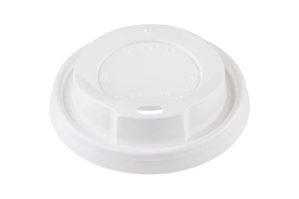 Καπάκι Πλαστικό Λευκό Πιπίλα για Ποτήρια 12-16oz 100τμχ