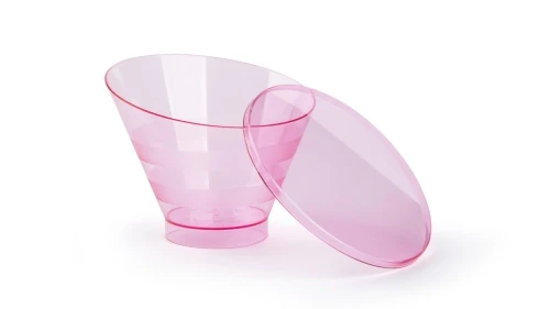 Μπωλ με Καπάκι Ασύμμετρο Ροζ 130ml DK GROUP 360τμχ