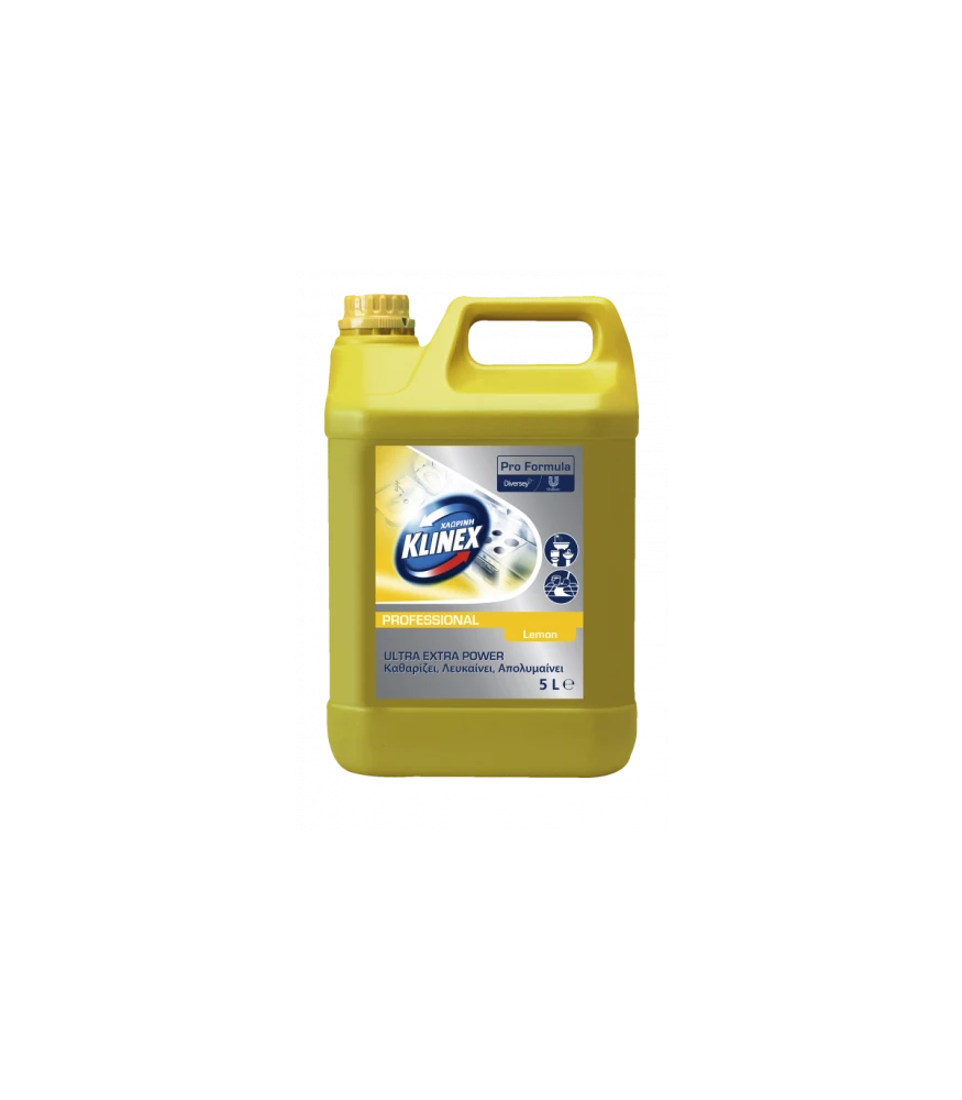 Χλωρίνη Παχύρευστη με Άρωμα Λεμόνι Ultra Extra Power Pro KLINEX 5lt