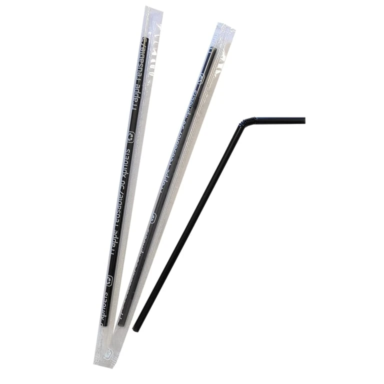 Καλαμάκι Φραπέ 1/1 Reusable Μαύρο 200mmx5mm 500τμχ