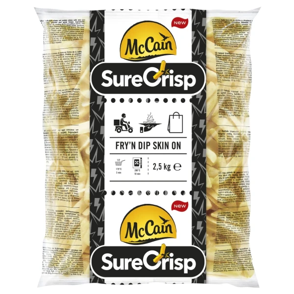 Πατάτες Προτηγανισμένες Κατεψυγμένες Fry'n Dip Skin On MC CAIN 2,5kg