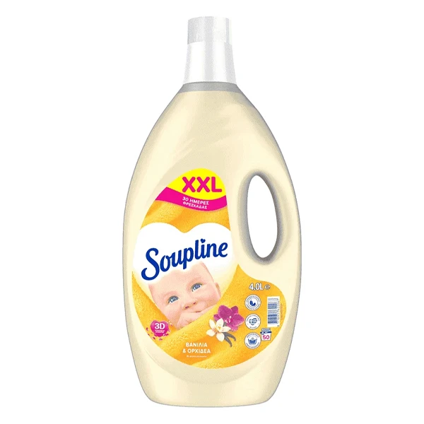 Μαλακτικό Ρούχων 50μεζ. Βανίλια & Ορχιδέα SOUPLINE 4lt